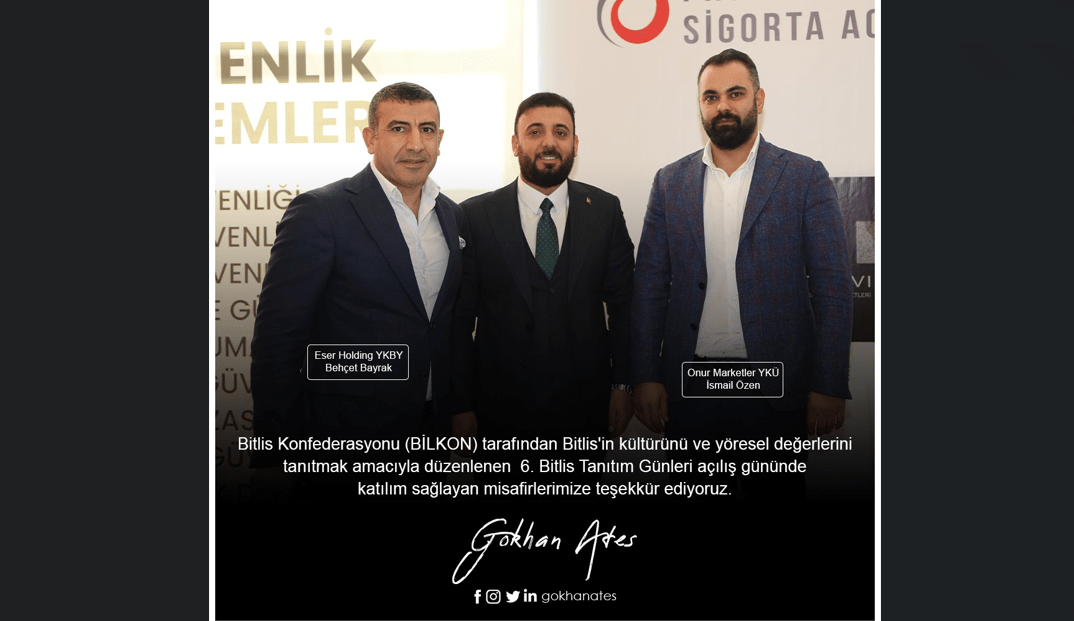 Gökhan Ateş 6. Bitlis Tanıtım Günleri’nde yer aldı