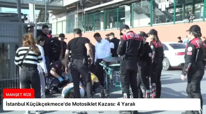 İstanbul Küçükçekmece’de Motosiklet Kazası: 4 Yaralı