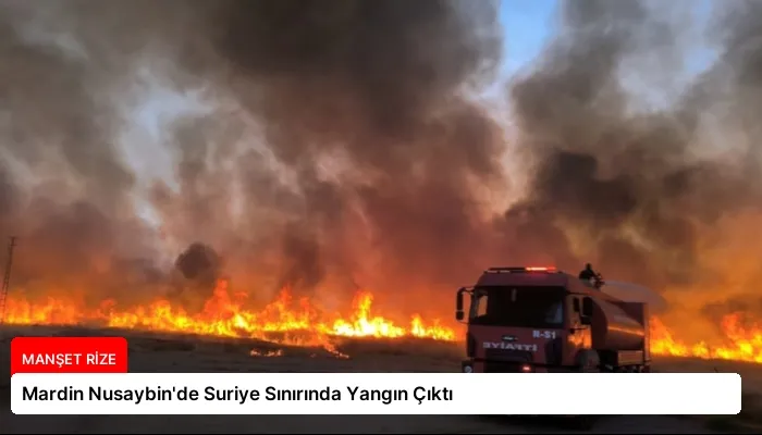 Mardin Nusaybin’de Suriye Sınırında Yangın Çıktı