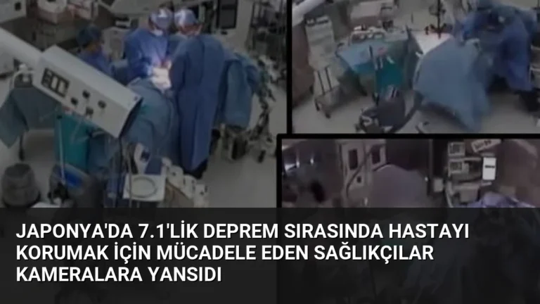 Japonya’da 7.1’lik Deprem Sırasında Hastayı Korumak İçin Mücadele Eden Sağlıkçılar Kameralara Yansıdı